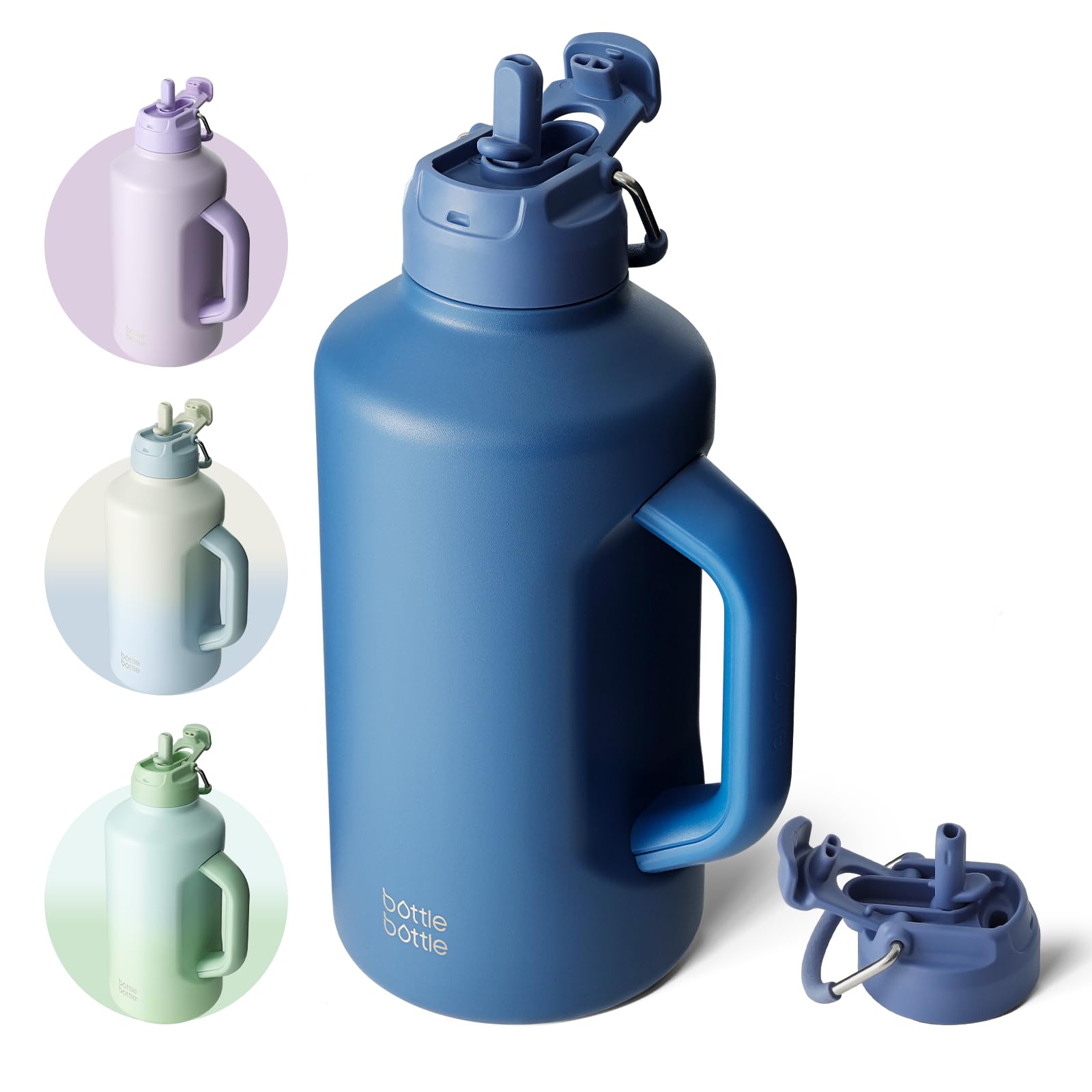 Amazon.com: BOTTLE BOTTLE Insulated Water Bottle 64 oz with Straw